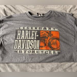 Harley-Davidson Men’s size XL Gray T- shirt Orange Motorcycle Graphic Syracuse